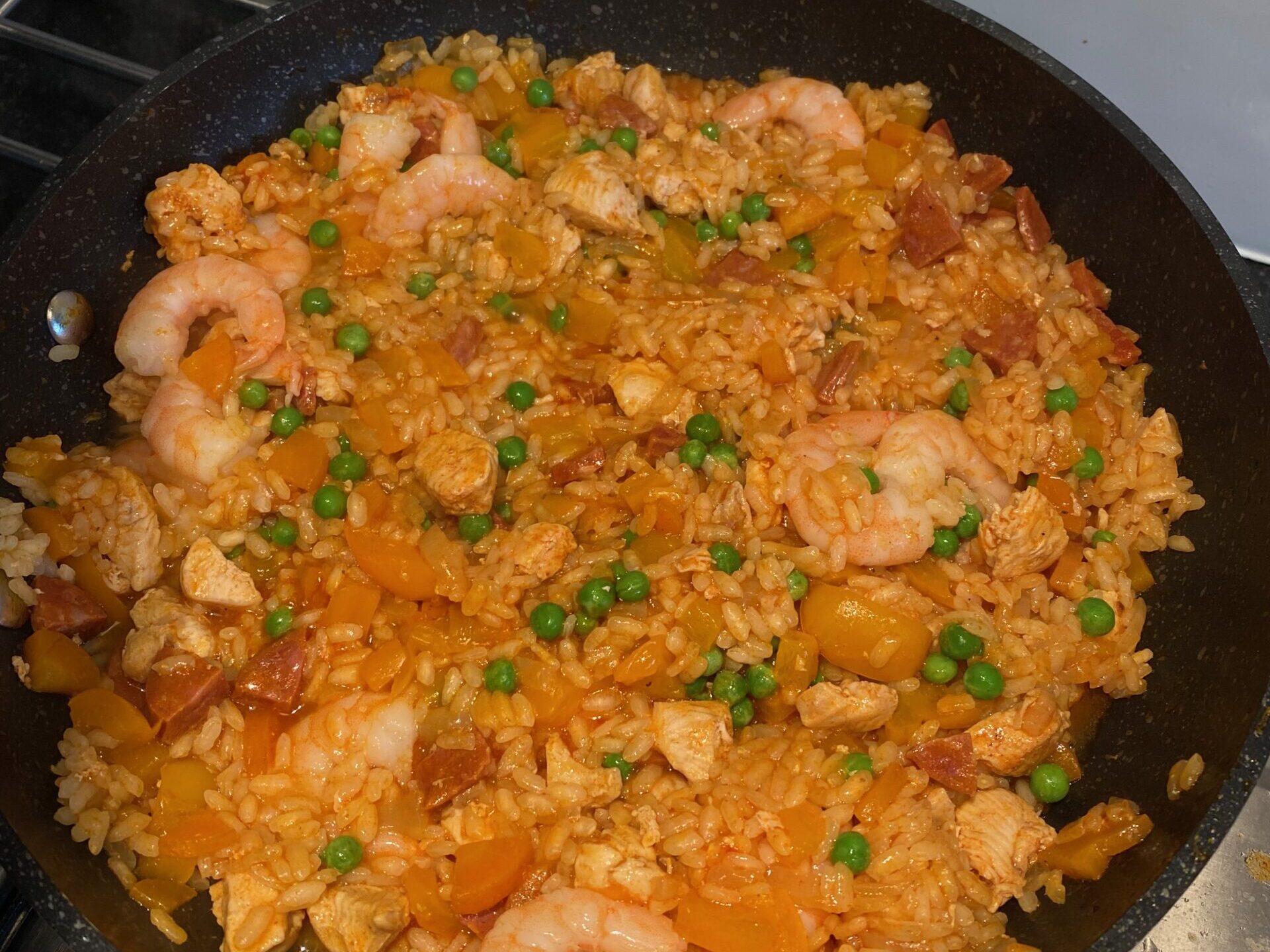 A pan of paella